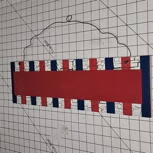 Red White Blue 19" x 5.5" ‎ Hanging Sign - Hobby Lobby, NIB
